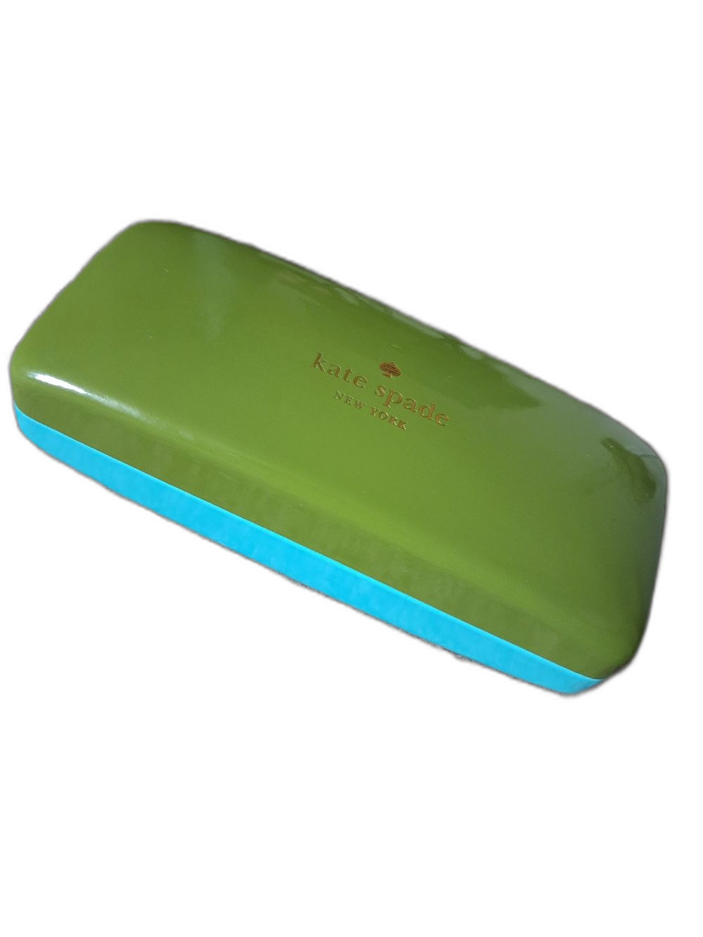 Kate Spade Lime Green & Turquoise Hard Eyeglass Sunglass Case